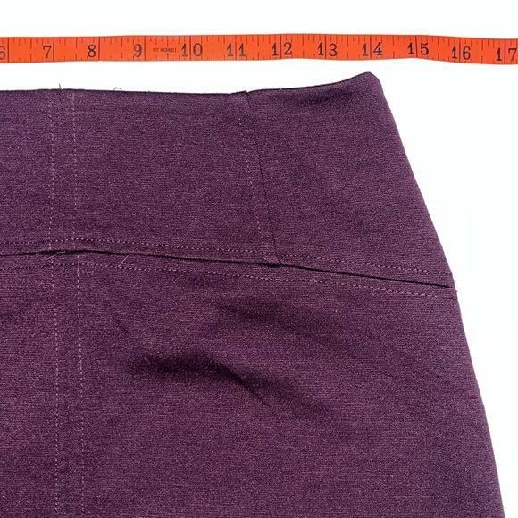 NY&Co. Stretch Set of 2 Purple & Burgundy Pencil Midi Skirt Office Corporate 2 - Picture 13 of 15